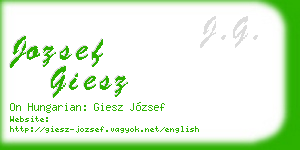 jozsef giesz business card